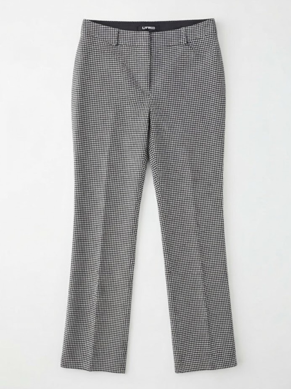 Express Editor Barely Boot Low Rise Houndstooth Pants (Size 6L)